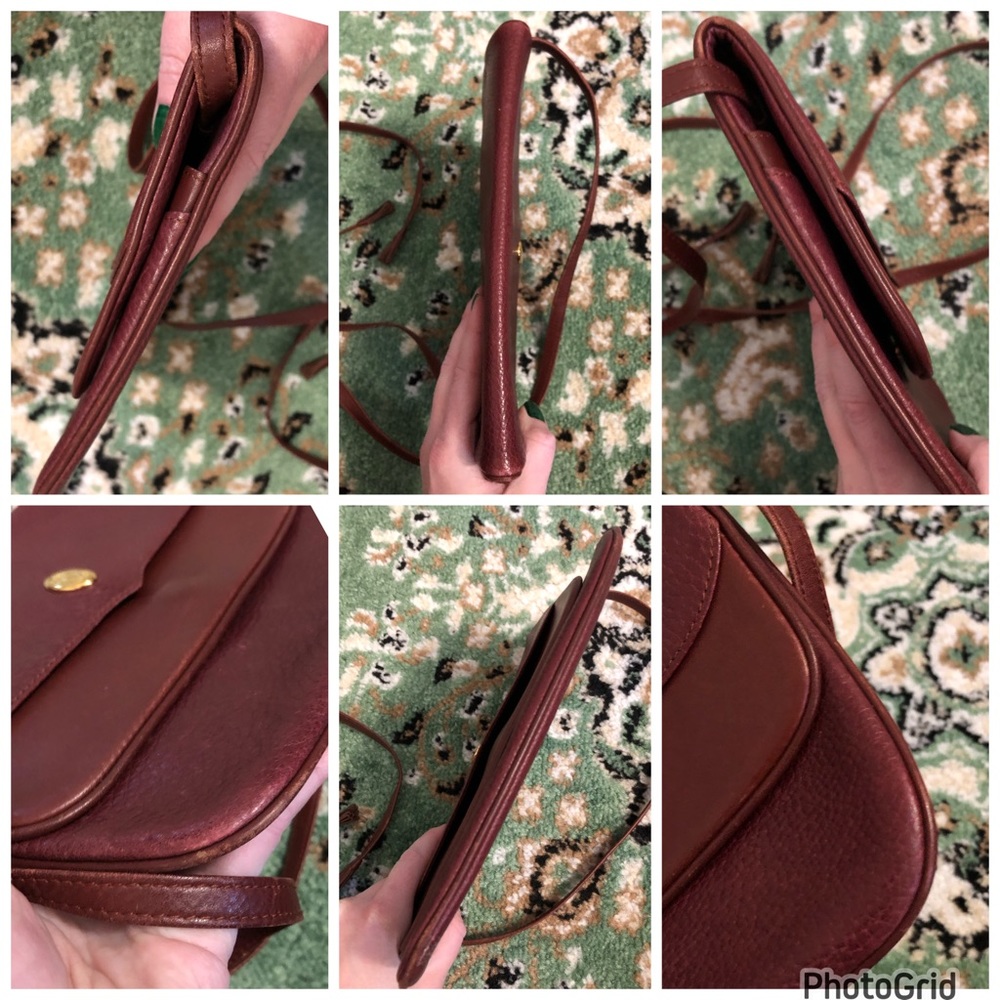 Cartier AUTHENTIC Vintage Burgundy Textured Smooth Leather Crossbody Tassel Bag - Picture 11 of 16